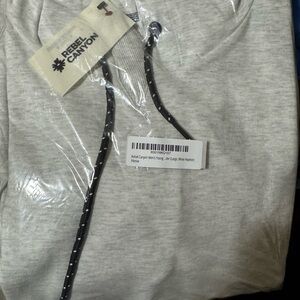 BNWT, in original packaging, unisex size large light grey Rebel Canyon hoodie